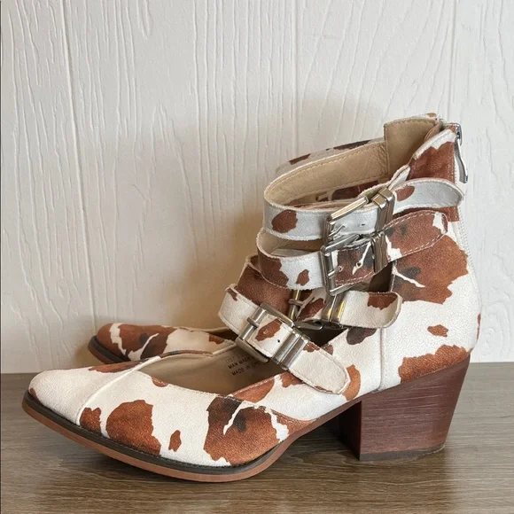 Arider Girl Eleven Cow Print Ankle Boot 7.5 - Picture 3 of 8